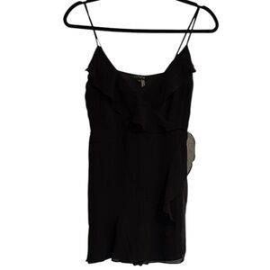 1.State Black Bon Voyage Ruffle Detail Romper NWT